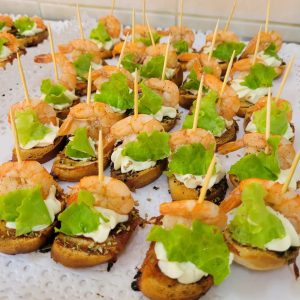 Crostini Camarón Ecuatoriano Queso Philadelphia (25 o 50 uni.)
